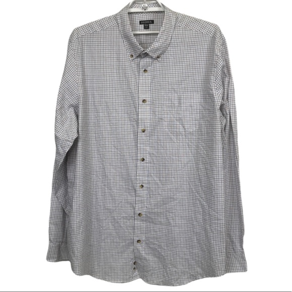 George Mens Plaid 3XLT Long Sleeve Multi Color Plaid Shirt Button Down Collar - Picture 1 of 4
